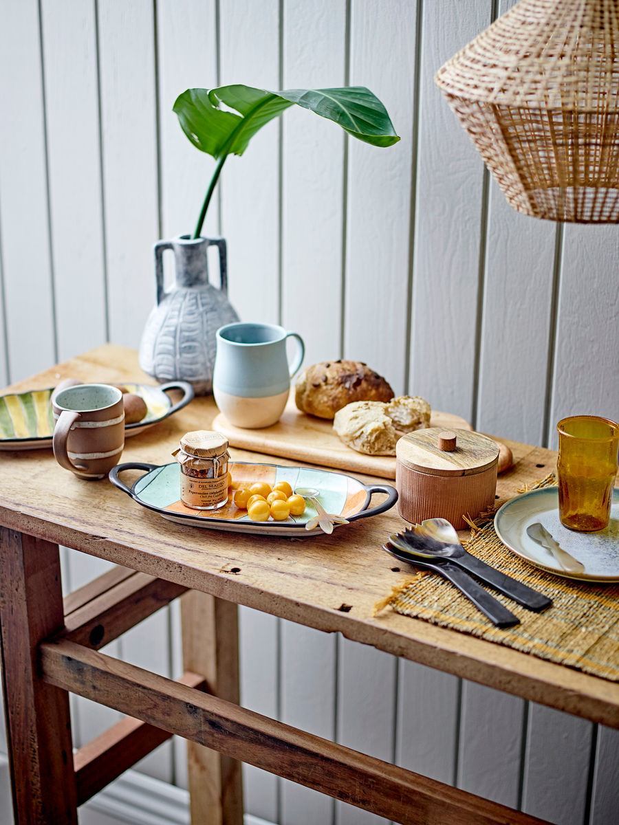 Kreativ samling rane vase, grå, keramikk