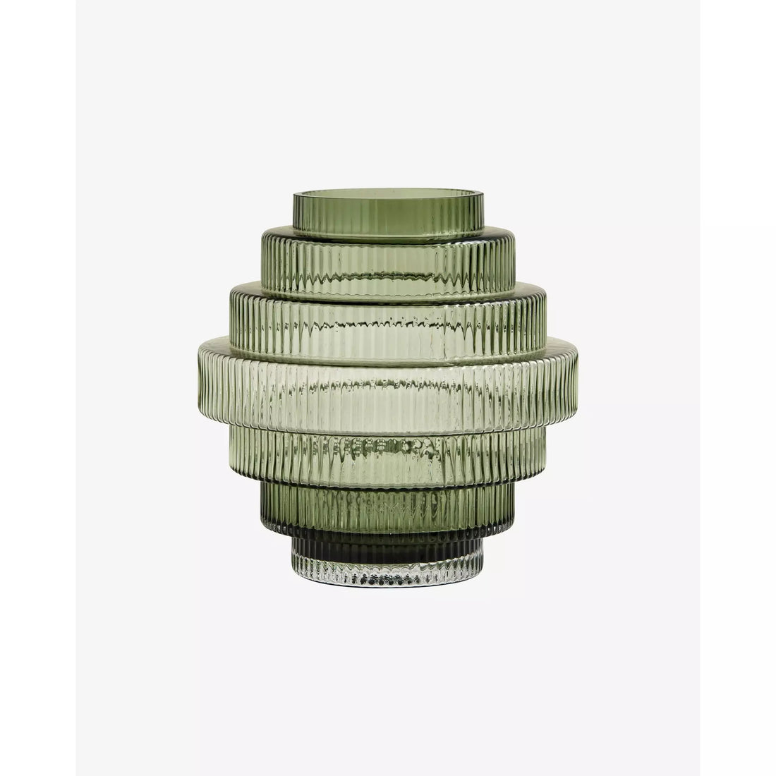 Nordal - Rill Vase med spor - H24 cm - Vissen Green
