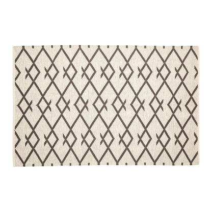 Hübsch - teppe, vevd, bomull, natur/grå - 120 × 180 cm
