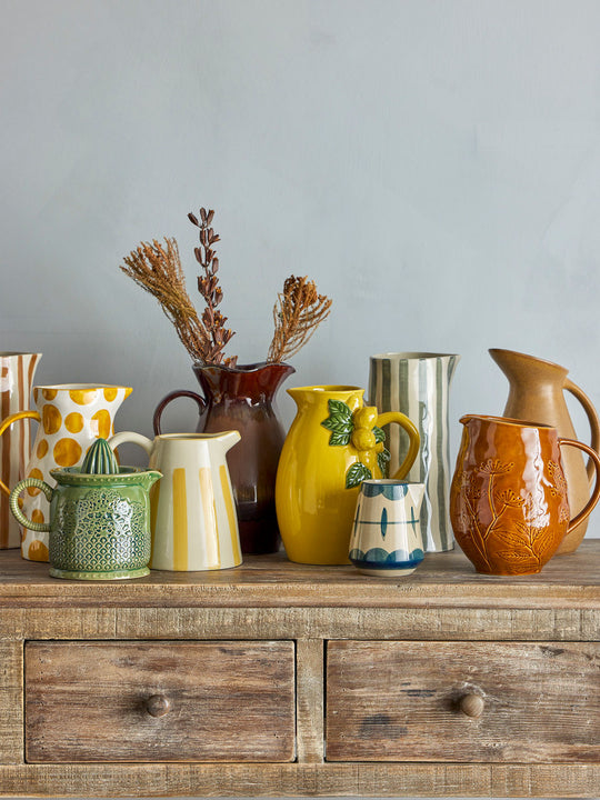Creative Collection Allium Flødekande & Sukkerskål, Blå, Stentøj - Creative Collection - DesignGaragen.dk