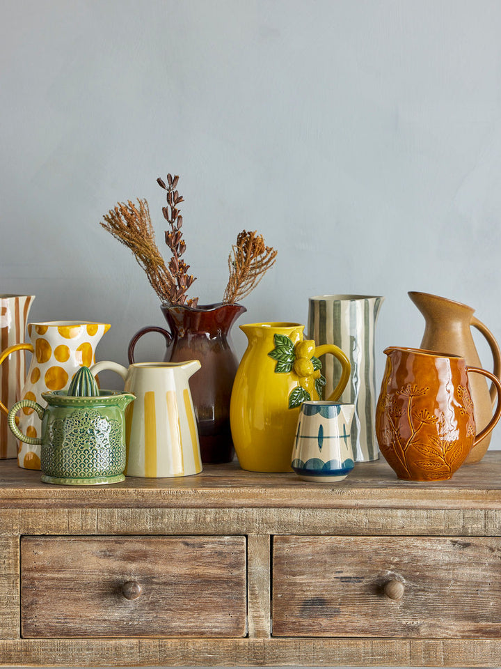 Creative Collection Allium Flødekande & Sukkerskål, Blå, Stentøj - Creative Collection - DesignGaragen.dk