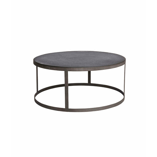 Sofabord Low - Sort - Jern/Kadappa sten - H: 36 Ø: 82 cm - Muubs - DesignGaragen.dk