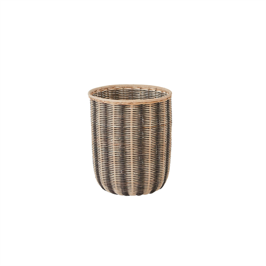 Oyoy Living Striped Storage Basket - Natur / Black