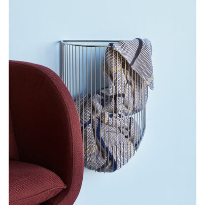 Hübsch iris veggkurv nikkel (sett med 2)