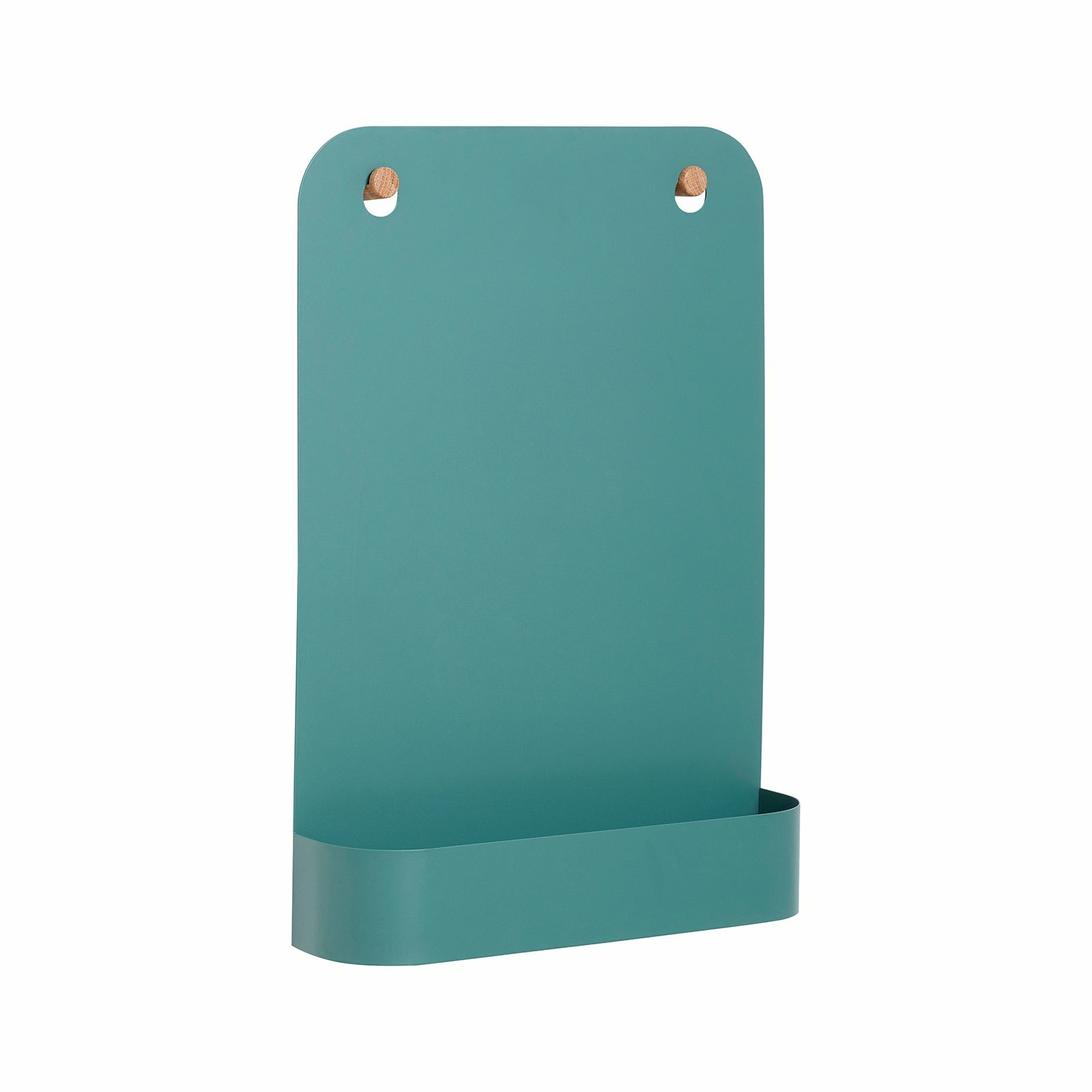 Hübsch - Board med/kroker, metall/tre, grønt - 35x8xh50 cm