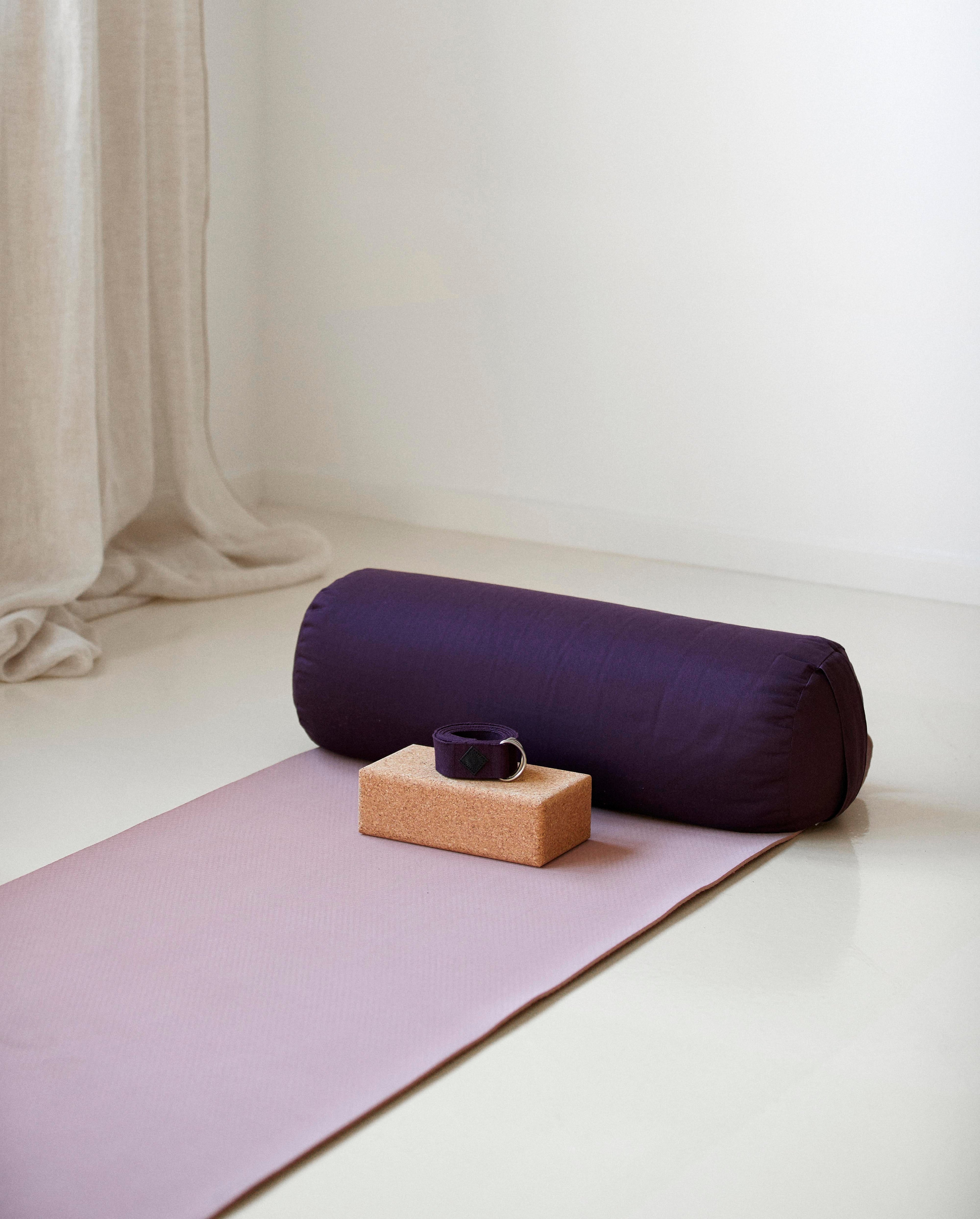 Nordal A/S Yoga Bolster, stor, rund, burgunder