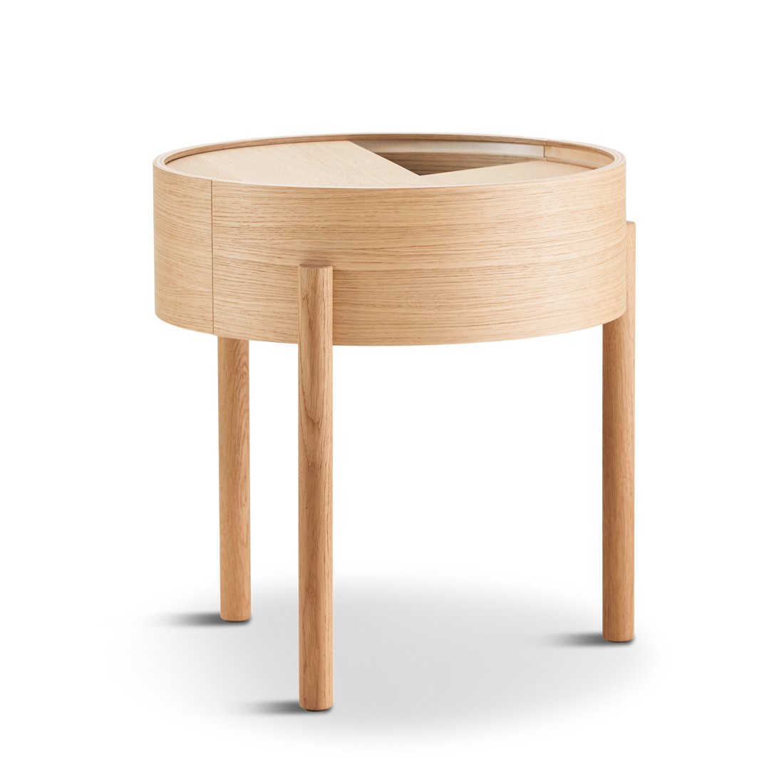 Woud - Arc Side Table (42 cm) - Hvit pigmentert lakkert eik