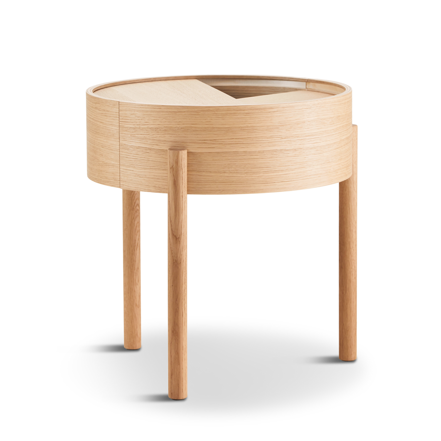 Woud - Arc Side Table (42 cm) - Hvit pigmentert lakkert eik