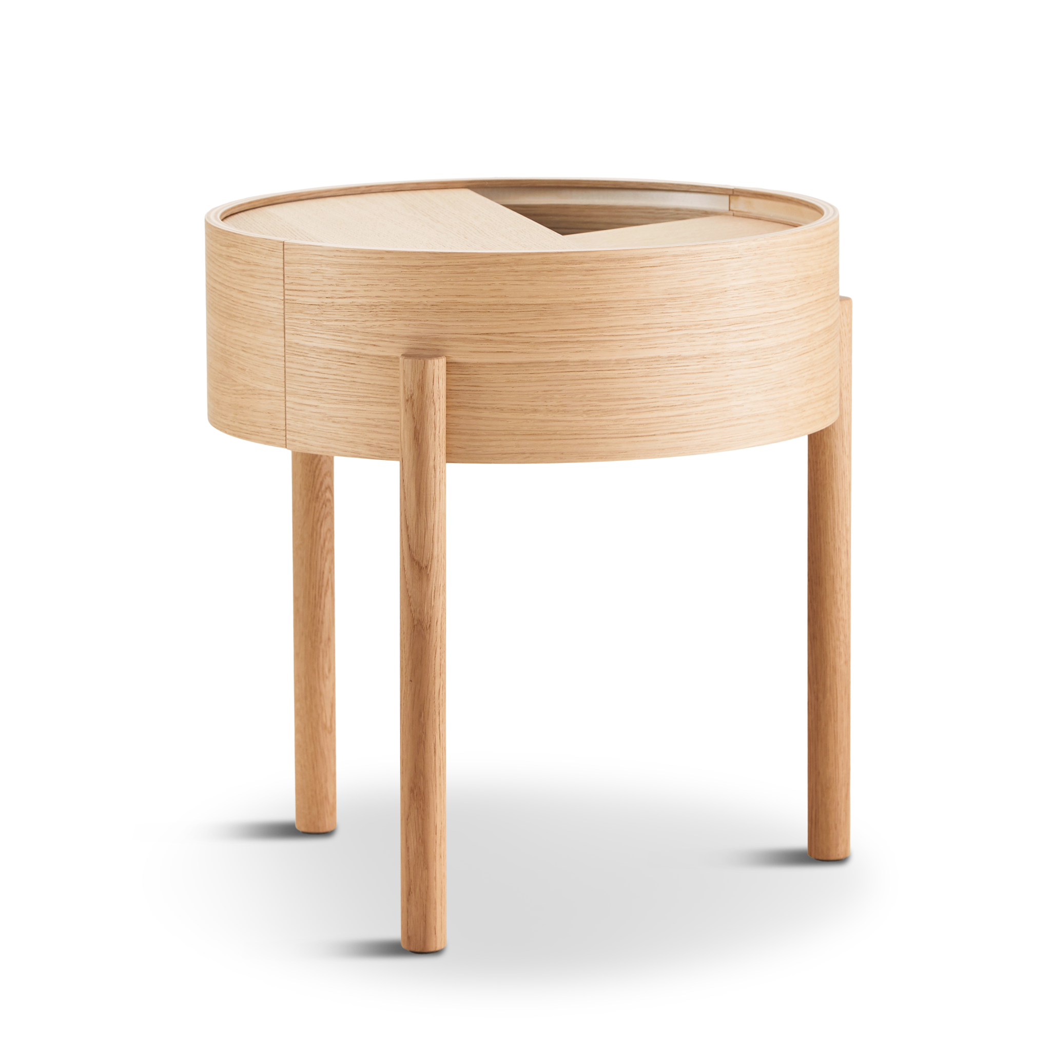 Woud - Arc Side Table (42 cm) - Hvit pigmentert lakkert eik