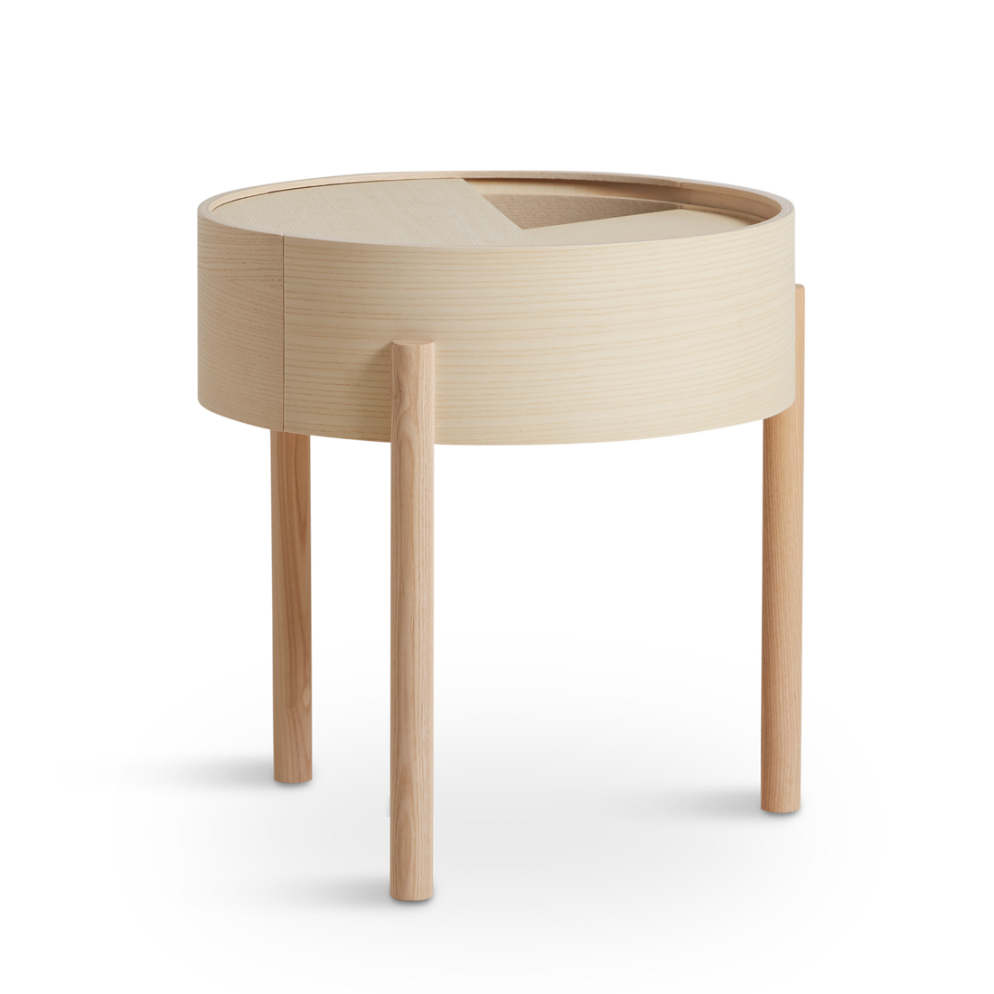 Woud - Arc Side Table (42 cm) - Hvit pigmentert aske