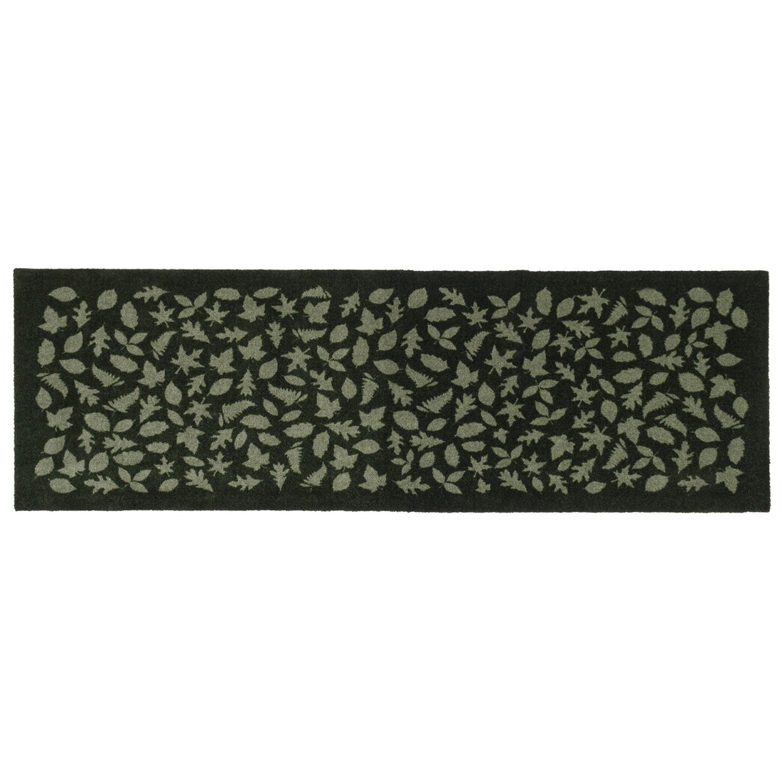 GULVMÅTTE 67 x 200 CM - LEAVES/DARK GREEN - Tica Copenhagen - DesignGaragen.dk