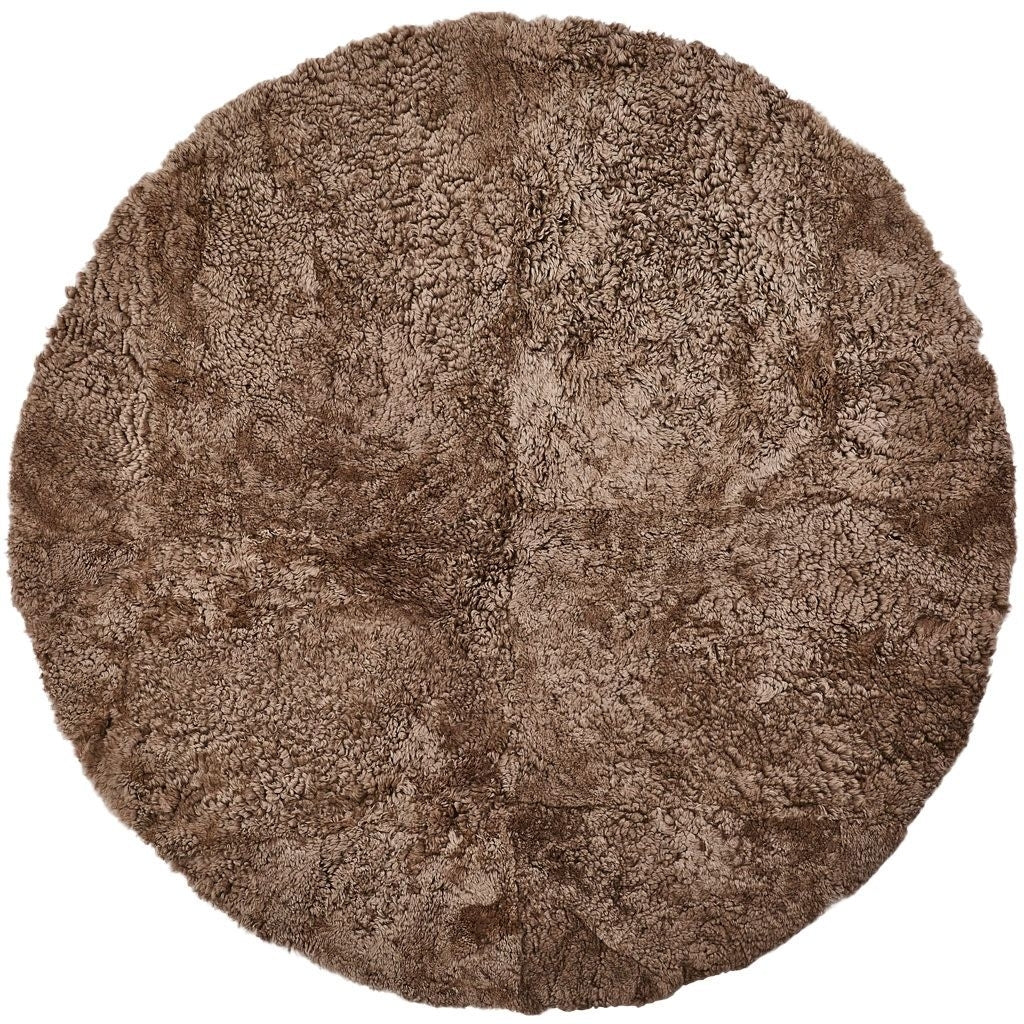Lambskin teppe | Kort hår | New Zealand Round | Ø140 cm.
