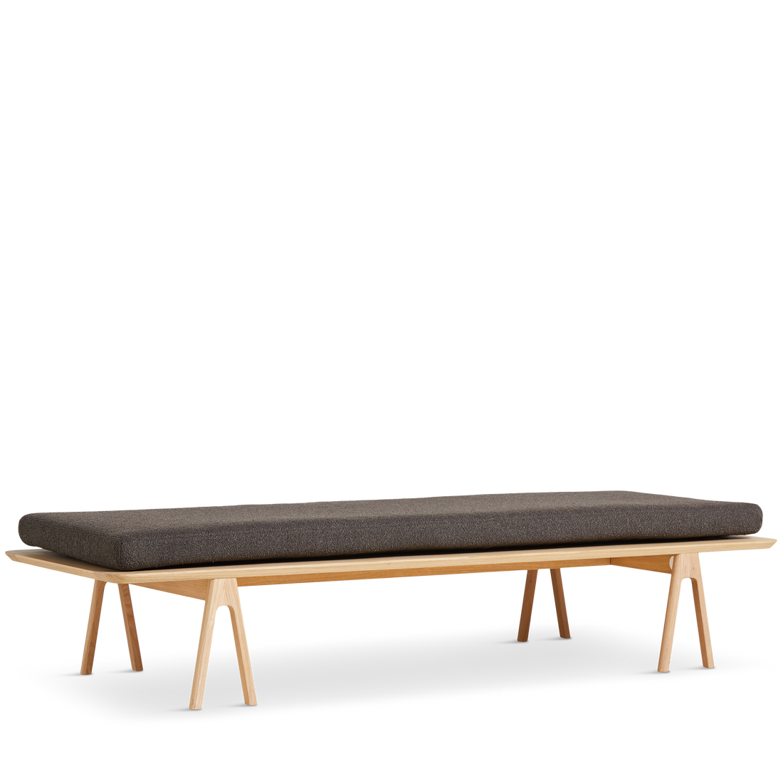 Woud - Level Daybed - Mørkbrun Bouklé/Oak 190x76.50x41 cm