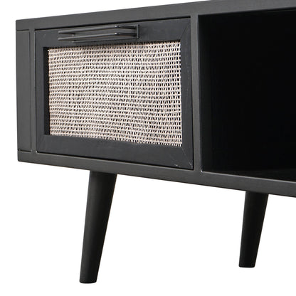 Nordic Mindi Rattan TV -bord med 2 skuffer