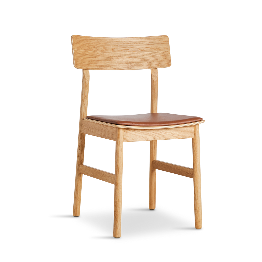 Woud - Pause Dining Chair 2.0 - Oljet eik m/skinn