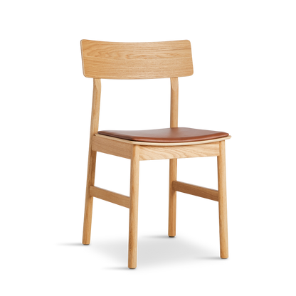 Woud - Pause Dining Chair 2.0 - Oljet eik m/skinn