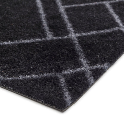 GULVMÅTTE 60 x 90 cm - LINES/BLACK GREY - Tica Copenhagen - DesignGaragen.dk