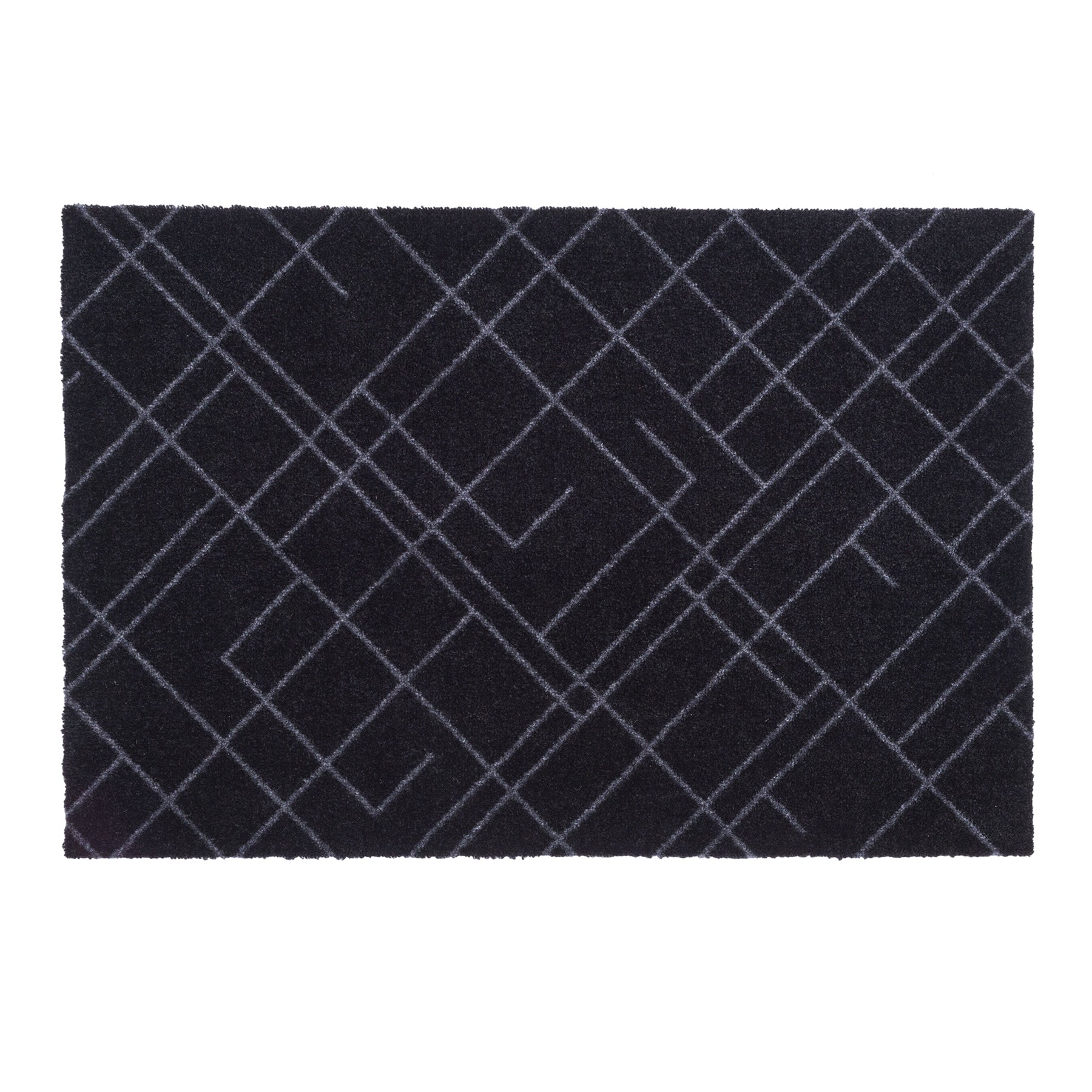 GULVMÅTTE 60 x 90 cm - LINES/BLACK GREY - Tica Copenhagen - DesignGaragen.dk