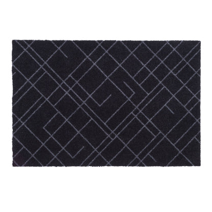 GULVMÅTTE 60 x 90 cm - LINES/BLACK GREY - Tica Copenhagen - DesignGaragen.dk