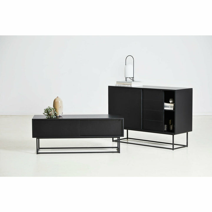 WOUD - Virka sideboard (Low) - Black - WOUD - DesignGaragen.dk