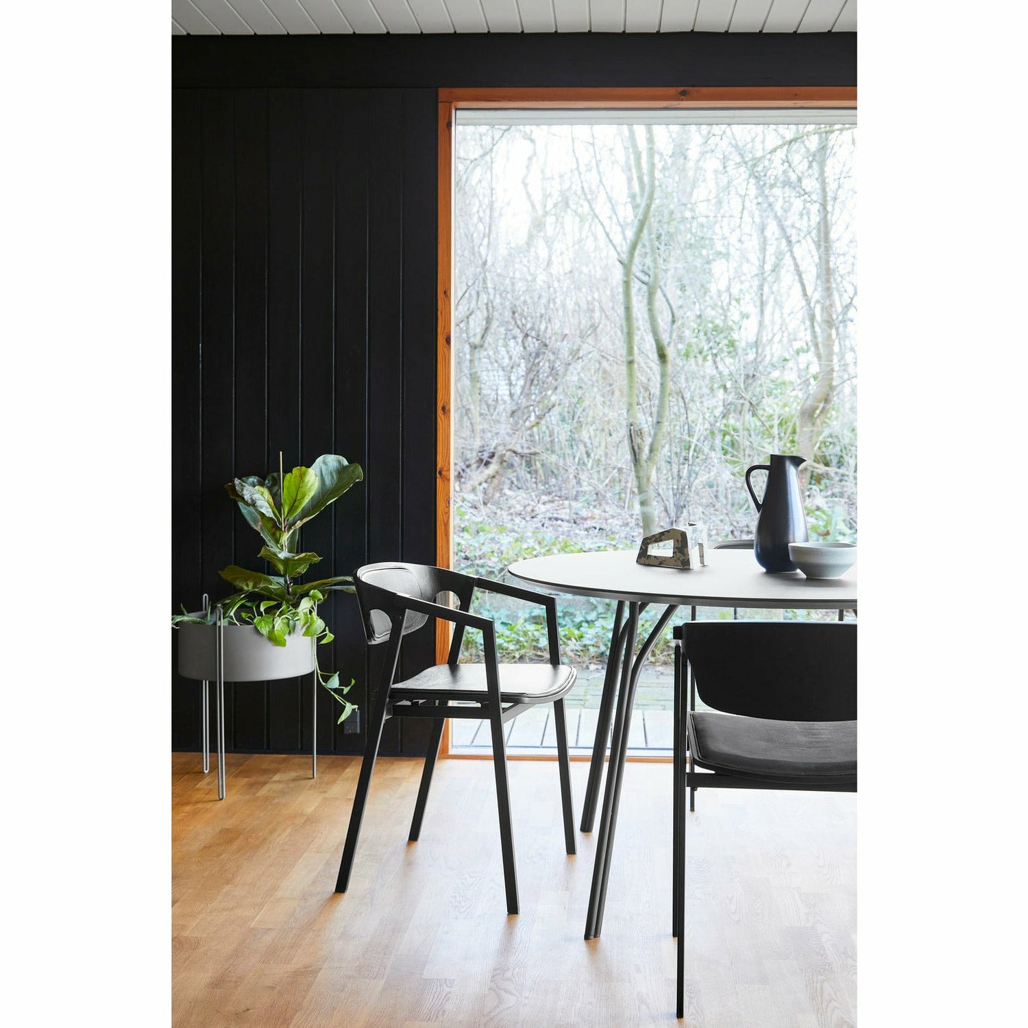 Woud - Tree Dining Bord (120 cm) - Charcoal Black/Black
