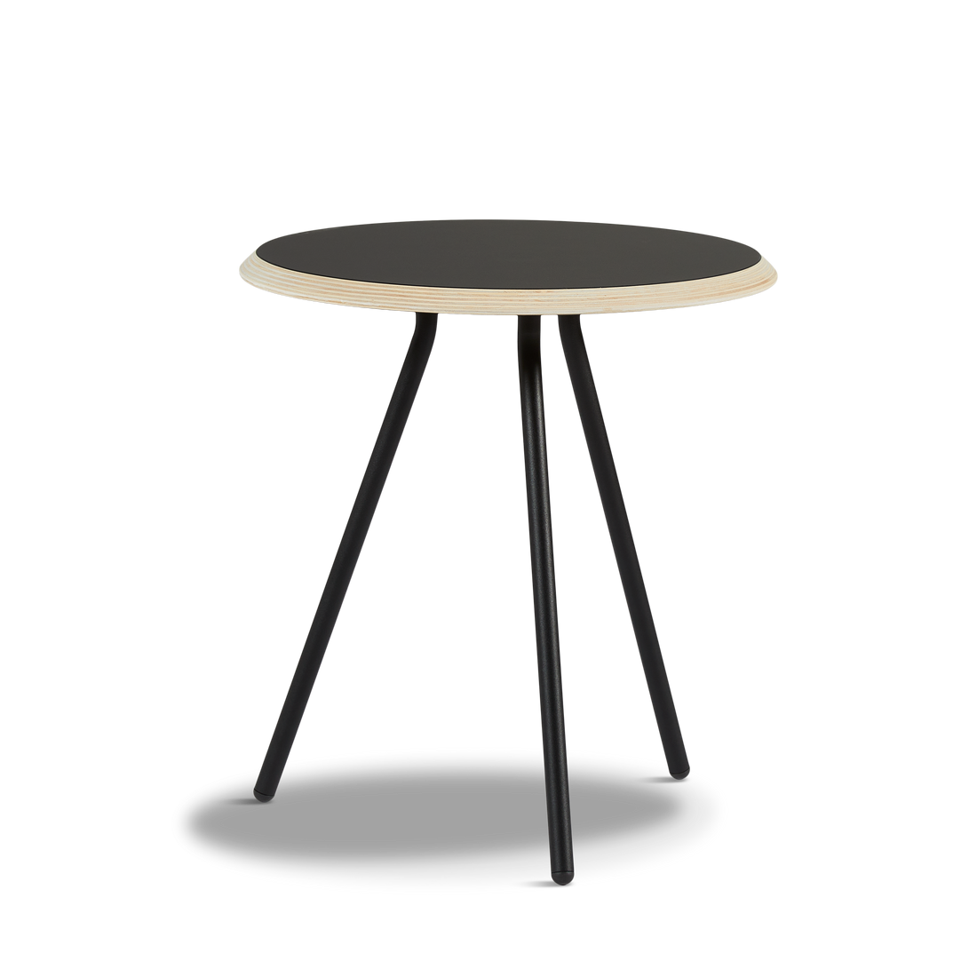 Woud - Soround Side Table - Black (Ø45XH49)