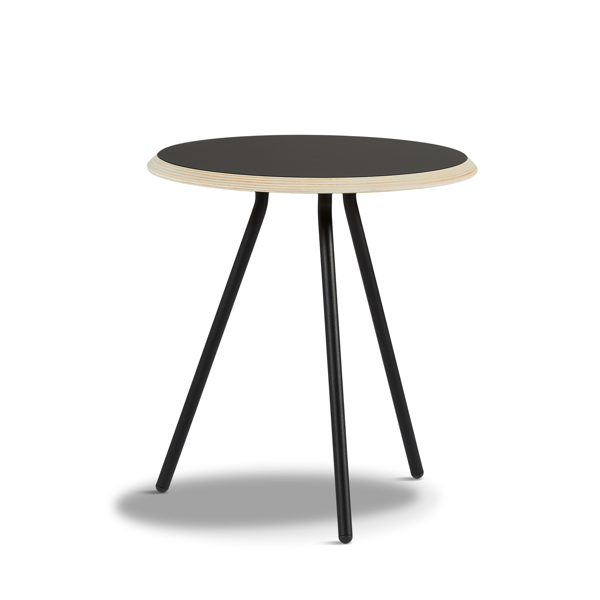 Woud - Soround Side Table - Black (Ø45XH49)