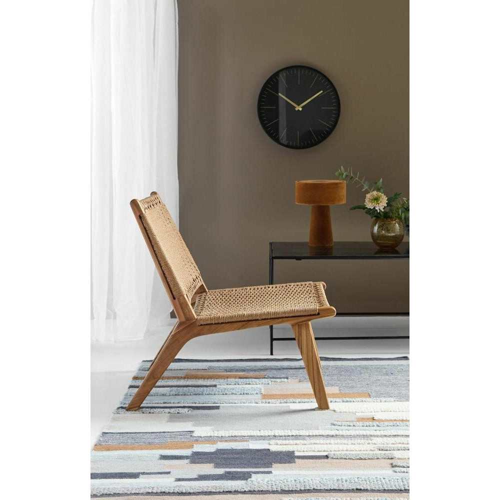 Nordal Onyx Wall Clock with Glass - Ø45 cm - Svart/messing