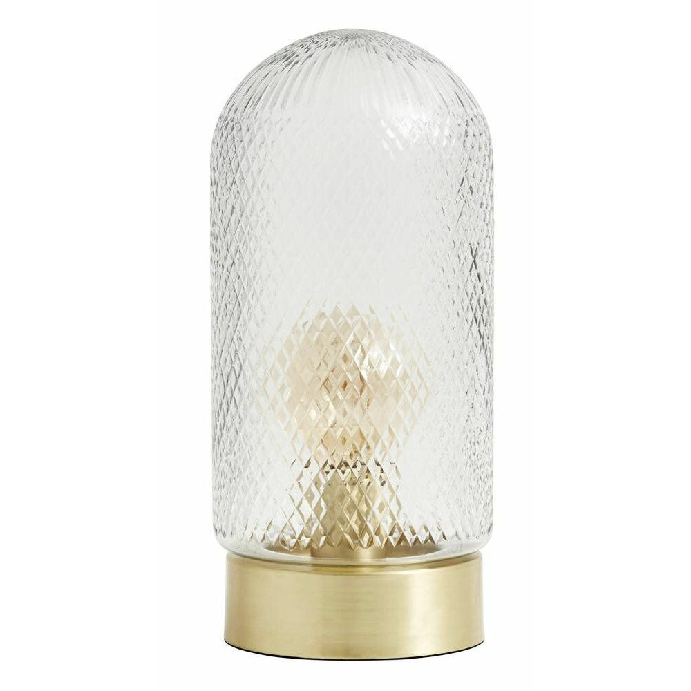 Nordal Dome Table Lamp with Glass Dome - H33 cm - Golden