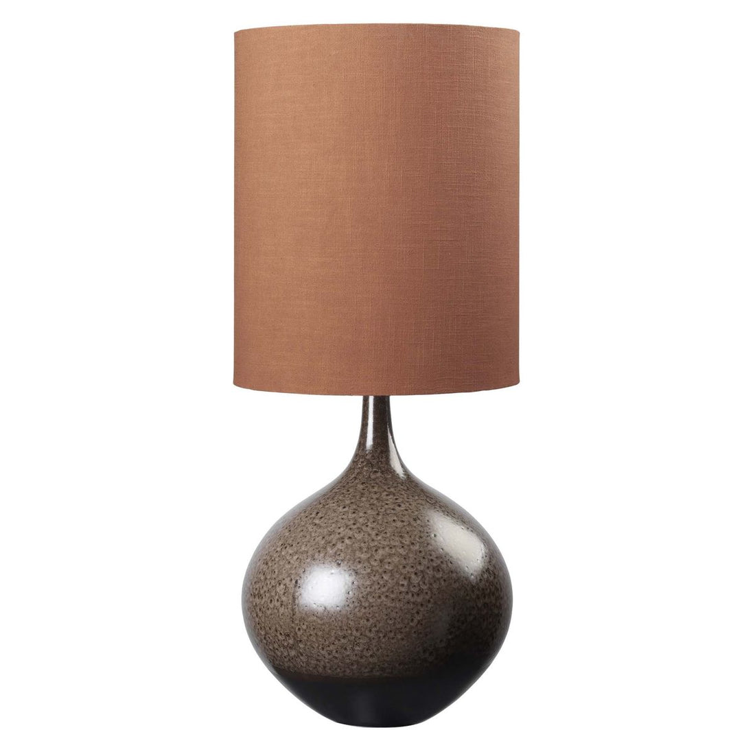 Koselig levende Bella Ceramic Lamp W. Skygge - Kull W. Brent oransje nyanse