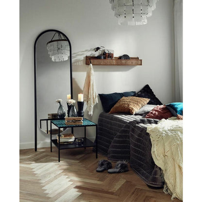 Nordal Wonder Standing Mirror M/Iron Frame - H174 cm - Svart