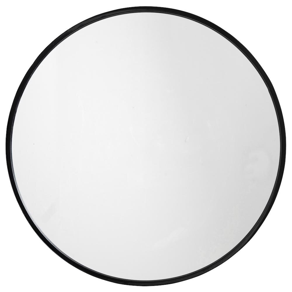 Nordal Asio stort rundt speil i jern - Ø160 cm - svart