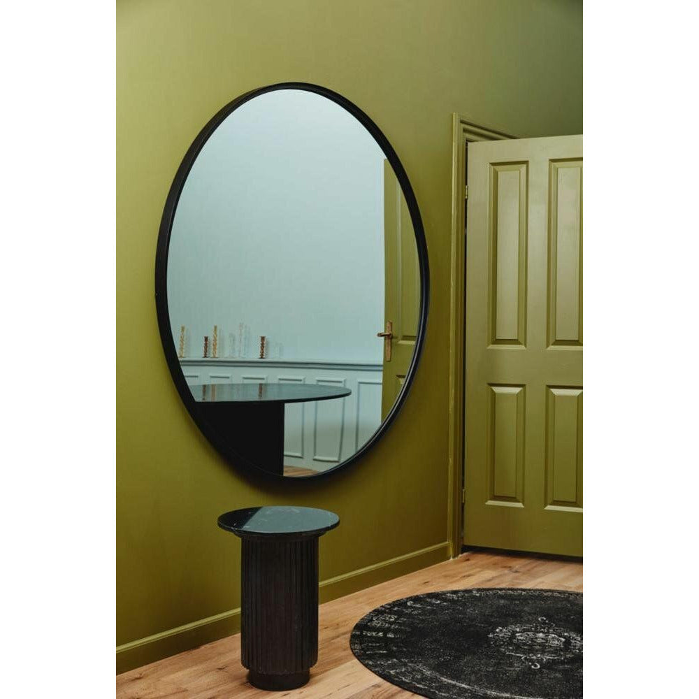 Nordal Asio stort rundt speil i jern - Ø160 cm - svart