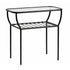 Nordal CHIC sidebord / sengebord i jern med glas - 50x25 cm - sort - Nordal - DesignGaragen.dk