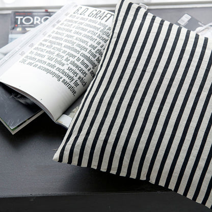 House Doctor Pad Covers, Stripe, Black/Grey-L: 50 cm, W: 50 cm