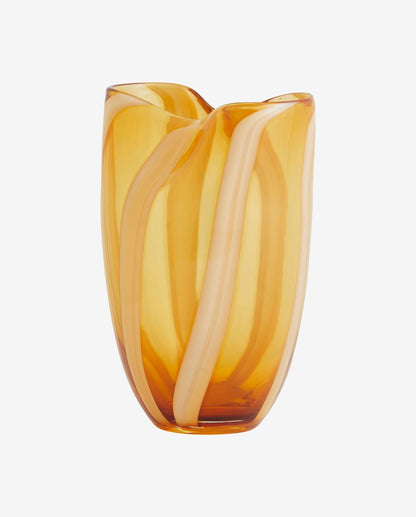 Nordal A/S HALKI vase, rav/hvit stripe