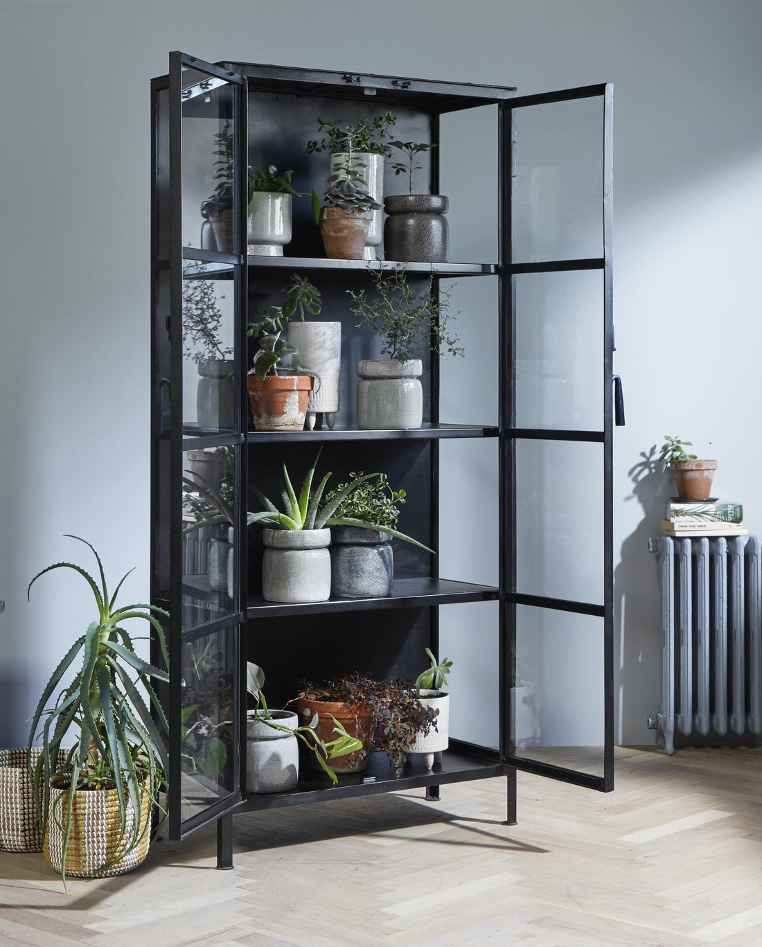 Nordal A/S Phoenix Black Cabinet, 2 dører, små