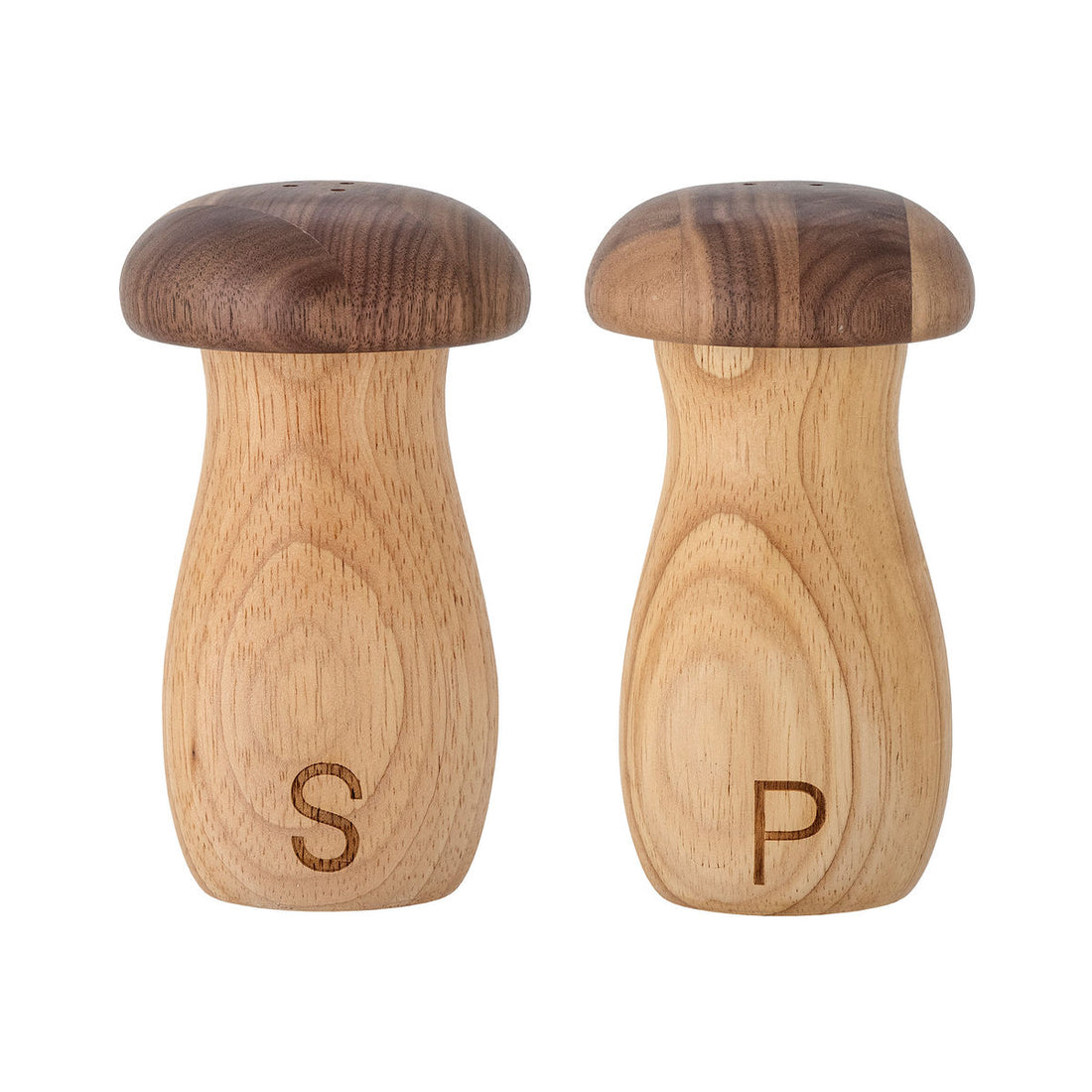 Bloomingville Rahim Salt &amp; Pepper Kit, Brown, Rubber Wood