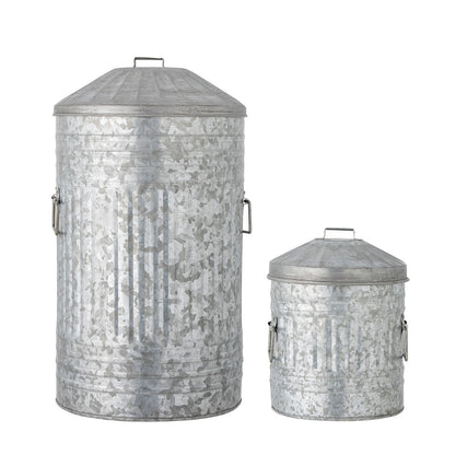 Bloomingville Delina Bucket, Gray, Galvanized Metal