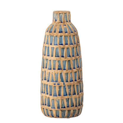 Creative Collection Mayann Deko Vase, Blue, Terracotta