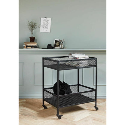 Nordal Easy Rolling Table in Iron - 77x54 cm - Svart