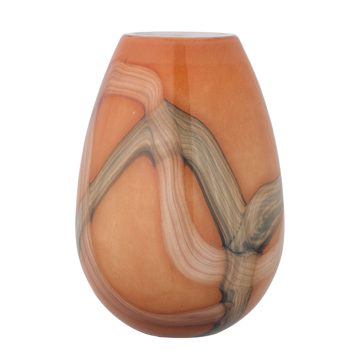 Bloomingville Shawl Vase, Orange, Glas - Bloomingville - DesignGaragen.dk