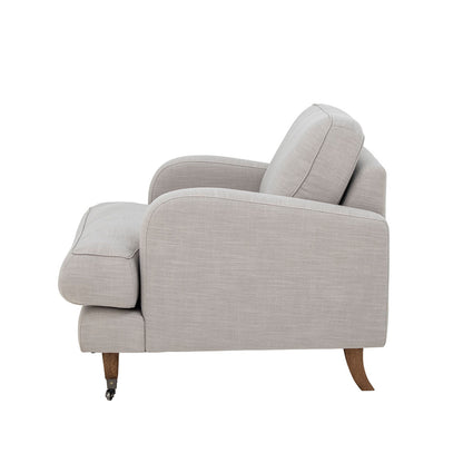 Creative Collection Augusta Lounge Chair, Nature, Polyester