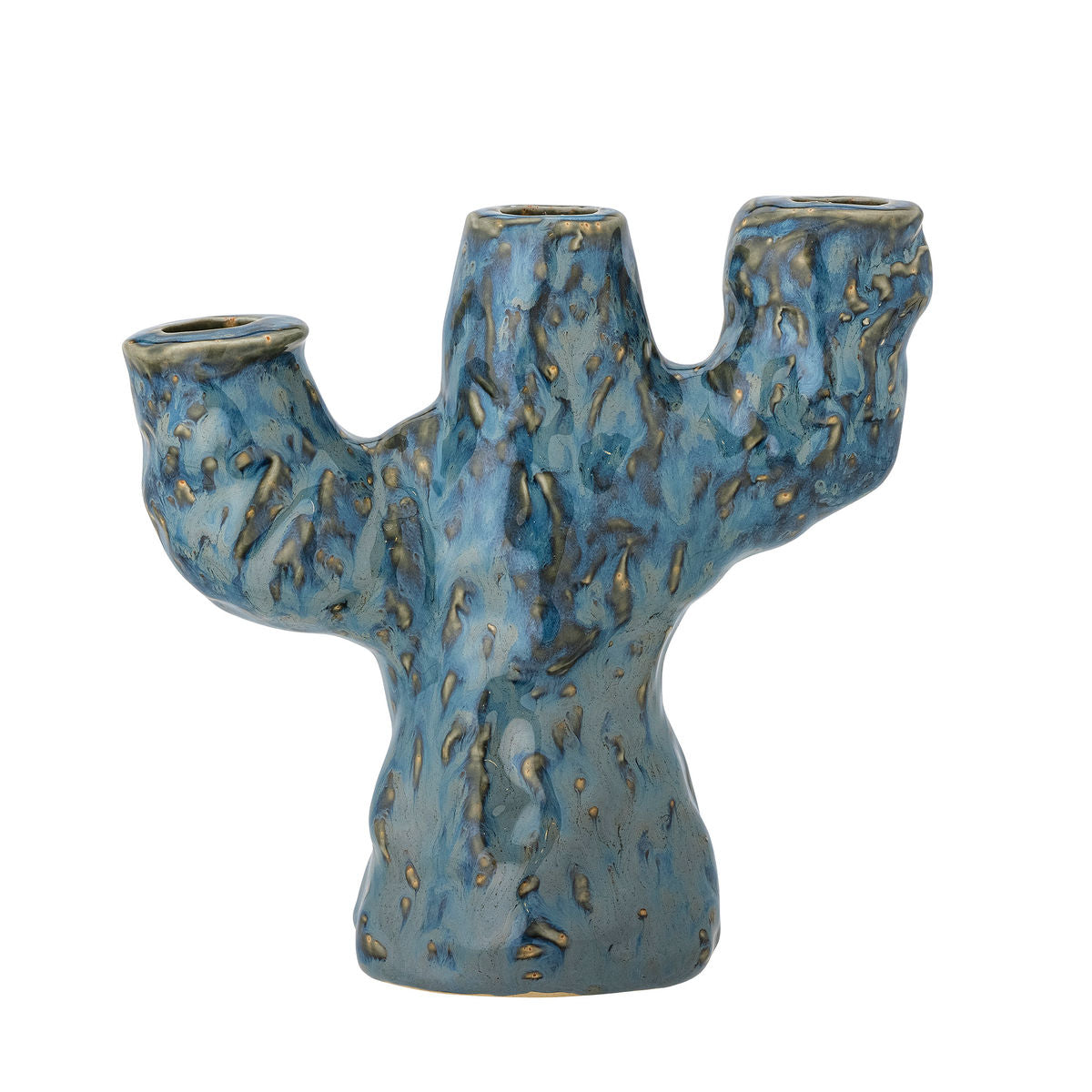 Creative Collection Tahoka Candlestick, Blue, Stoneware