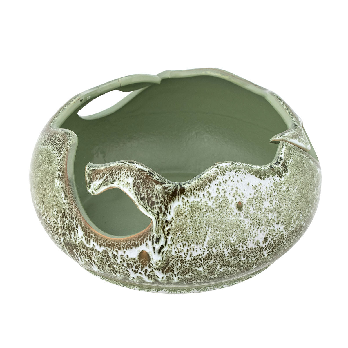 Bloomingville Leonas Deko Bowl, grønt, steingods