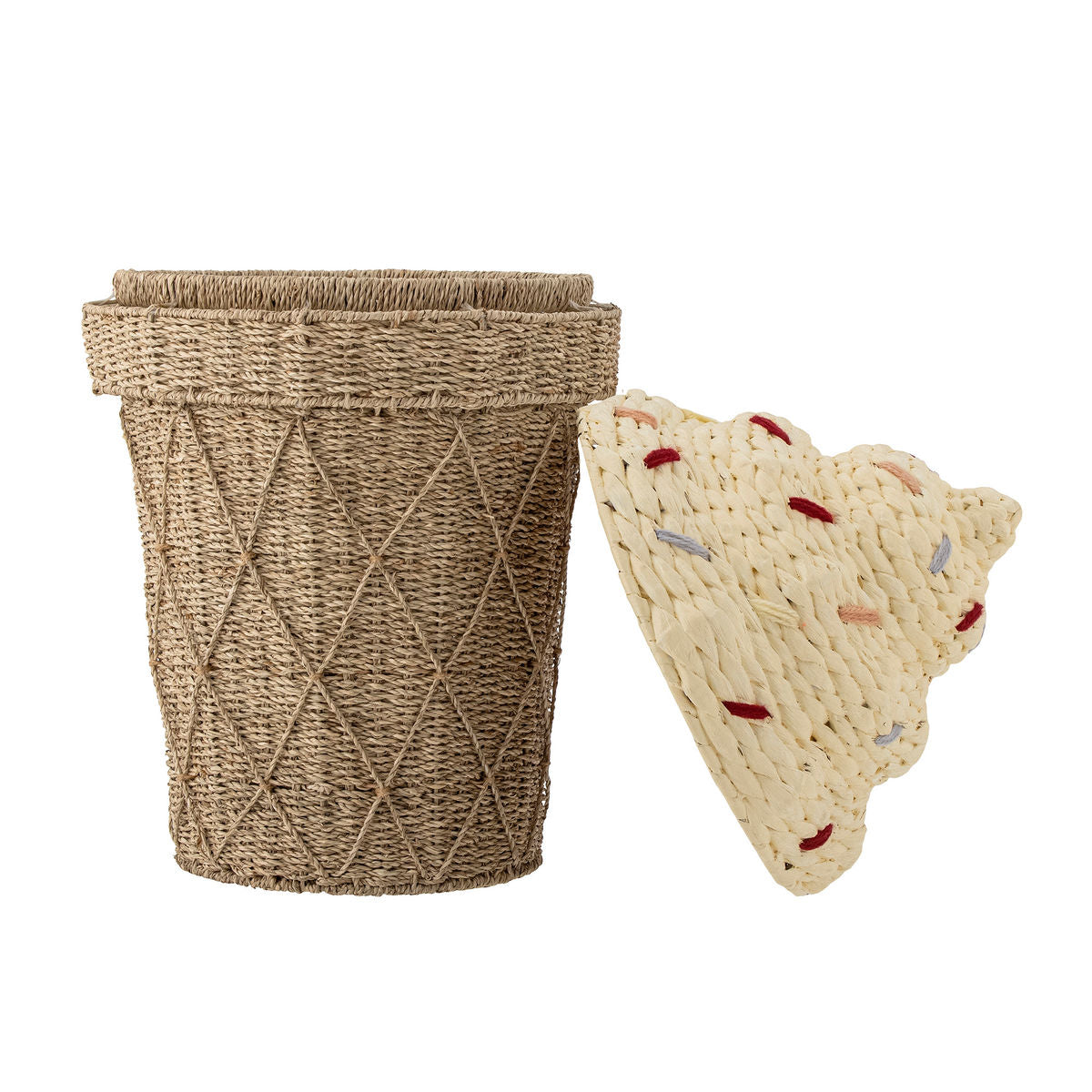 Bloomingville Mini Cillie Basket m/lokk, natur, vannhyacint