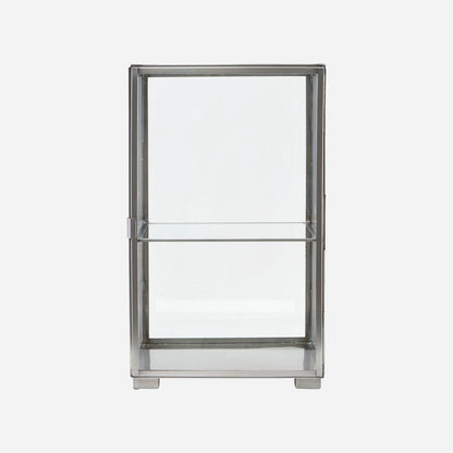 House Doctor Vitrine Cabinet, Glass, Zinc-L: 25 cm, W: 25 cm, H: 41 cm