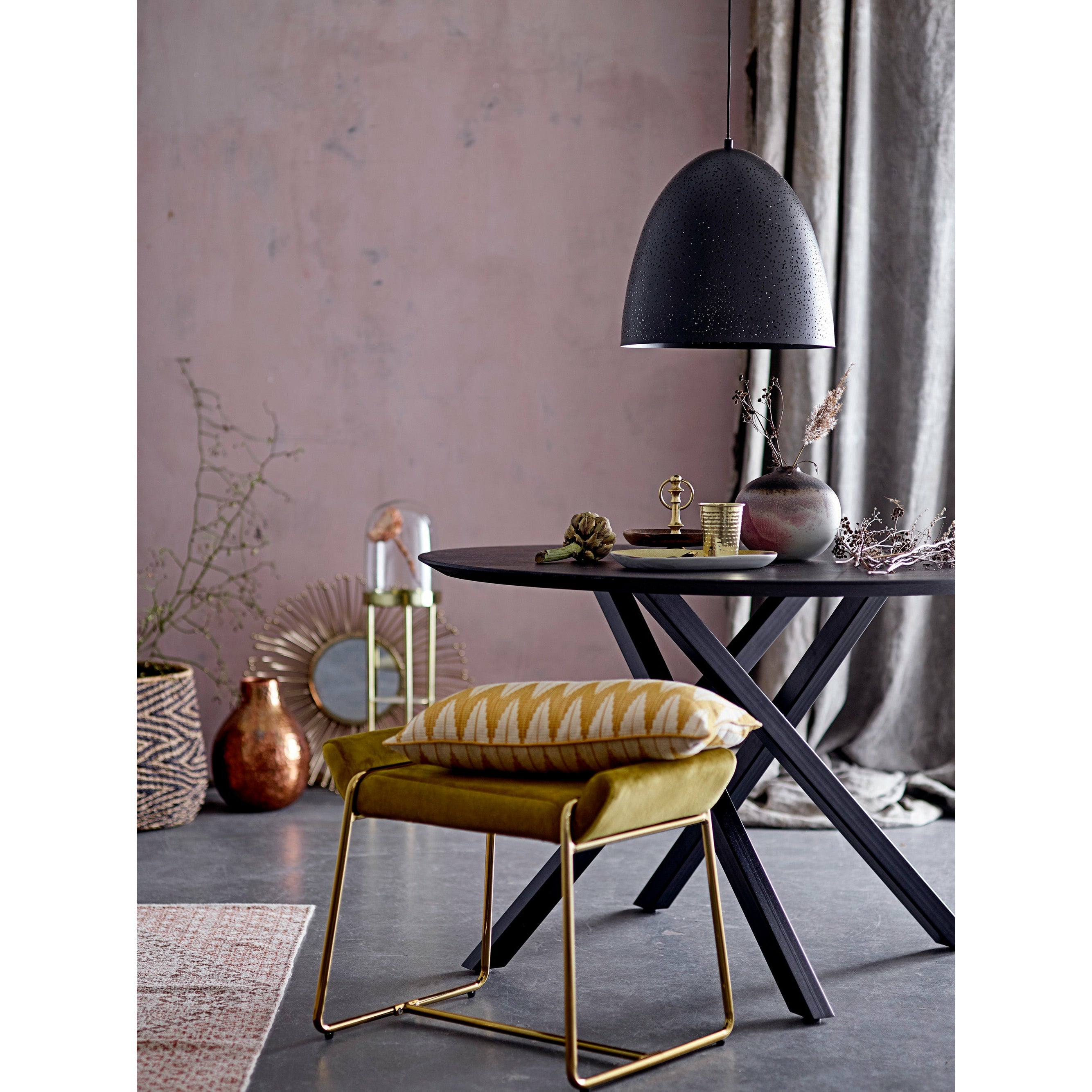 BLOOMINGVILLE Bjerke Pendel, Sort, Metal - D40xH36 cm - DesignGaragen.dk.