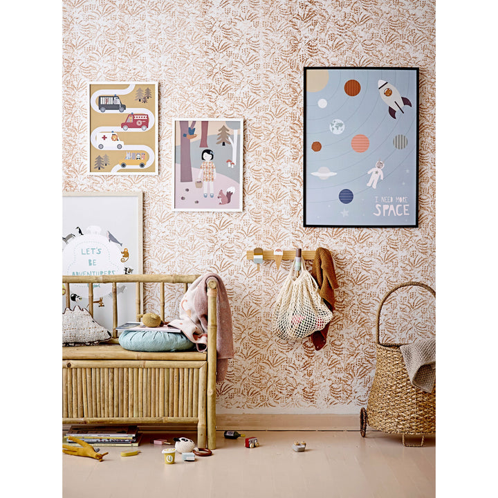 Zyon Knagerække, Natur, Bøg - L38xH13xW6,5 cm - BLOOMINGVILLE MINI - DesignGaragen.dk