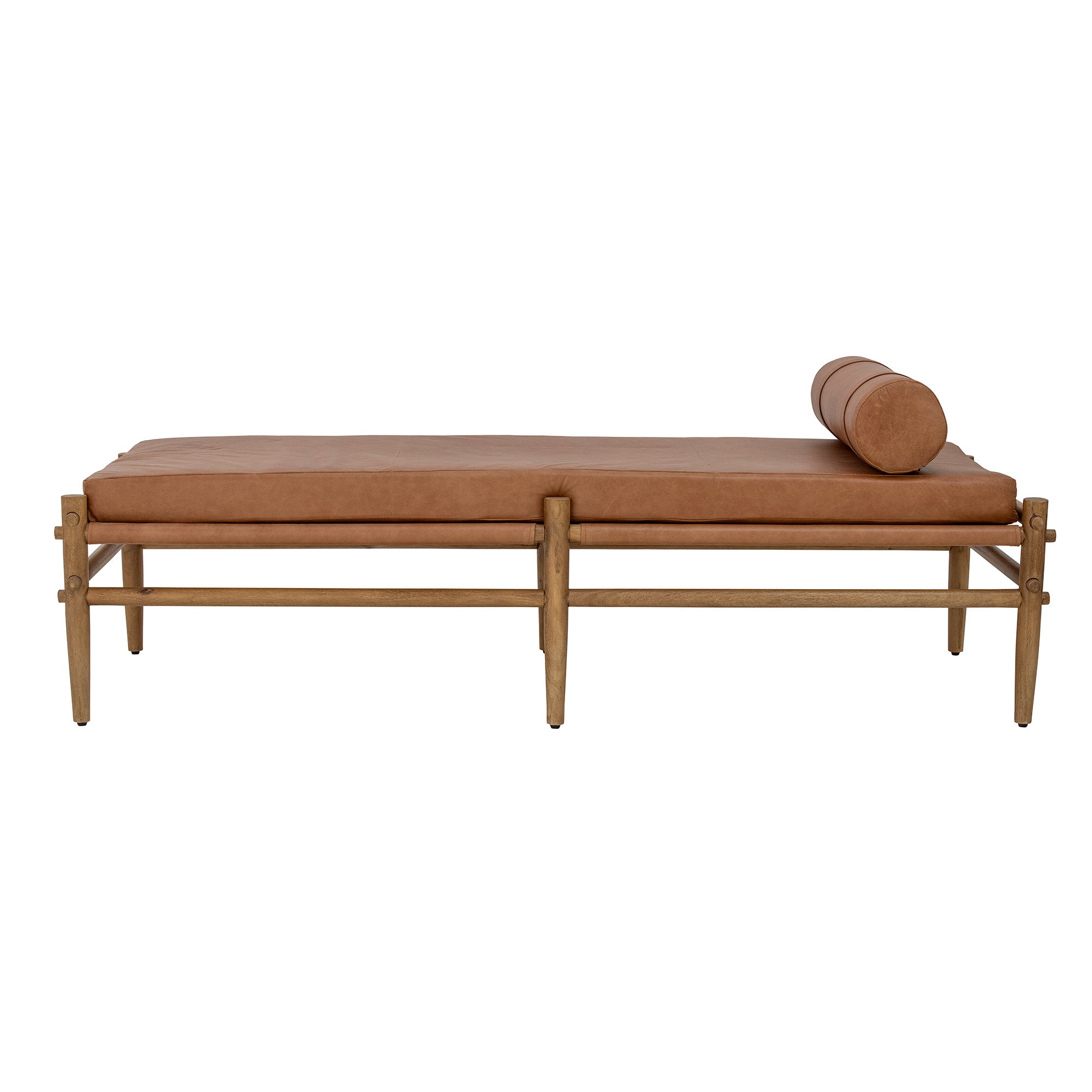BLOOMINGVILLE Aysia Daybed, Natur, Læder - L200xH56xW80 cm - DesignGaragen.dk.